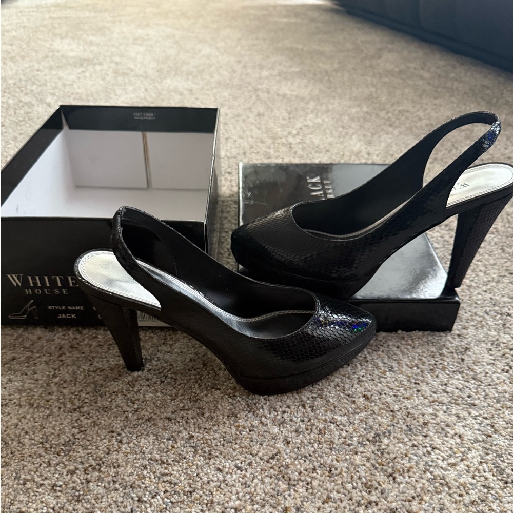 White House Black Market “Jack” Sling Back Pumps Size 6